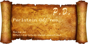 Perlstein Dénes névjegykártya