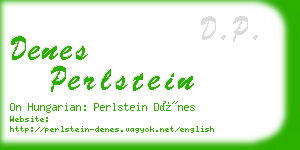 denes perlstein business card